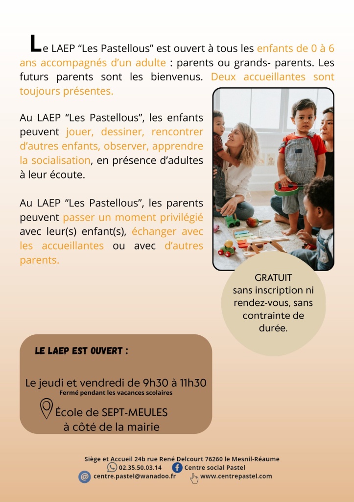 Nouveau Lieu d'Accueil Enfants Parents "Les Pastellous" 